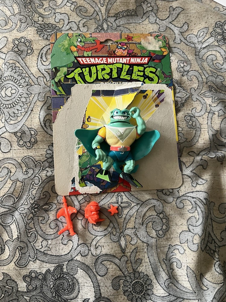 1990 Ray Fillet Complete Vintage TMNT Ninja Turtles Figure Complete W/ Cardback