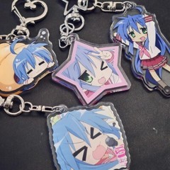 Lucky Star Konata Izumi Acrylic 5 cm Keychain Keyring Cosplay Gift Pendant Toys