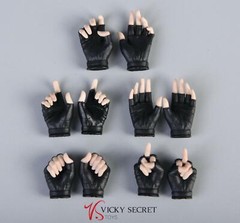 1/6 Female Black Gloves Hands Accessory Fit 12” figure Phicen hot toys ❶USA❶