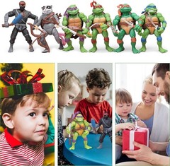 Action Figures 6-Piece Set: Teenage Mutant Ninja Turtles – No Assembly Needed!