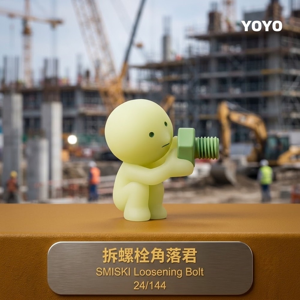 SMISKI Construction Series Glow in Dark Blind Box Figure Art Toy Decor Pick