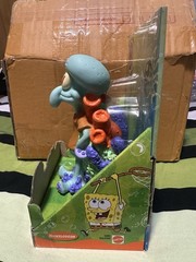 SpongeBob SquarePants Vintage Talking Squidward Vintage Figure Mattel 2000 NIB