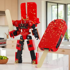 2-in-1 Frozen Dessert Transformation Robot Mecha Creative Warrior Model Toy Gift