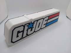 Retro G.I. Joe Lightbox Sign for collection display gi joe vintage style logo