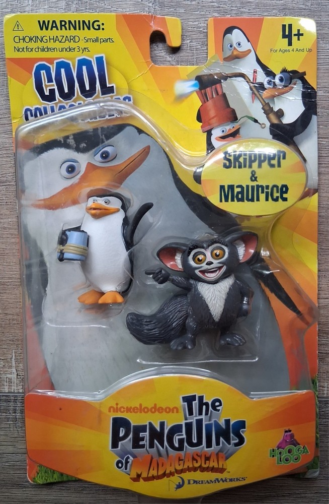 Nickelodeon The Penguins of Madagascar Dreamworks Skipper & Maurice Figures NIP