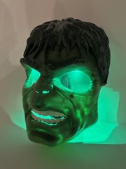 🟢 Vintage 2008 Hulk Light-Up Mask 💥 Green LED Eyes | Halloween Cosplay