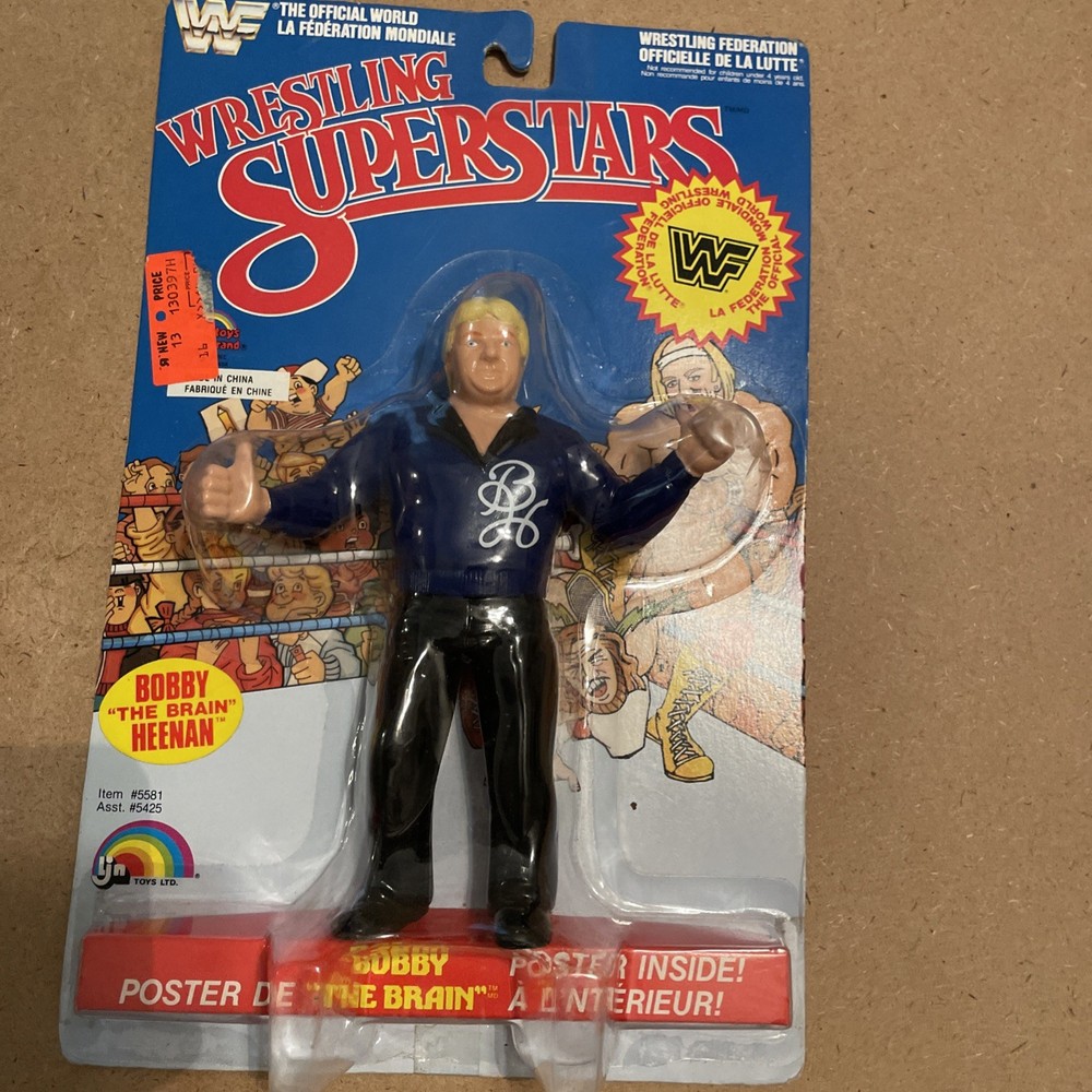 WWF LJN wrestling superstars Bobby “the brain” Heenan wrestling figure W/Poster