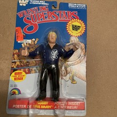 WWF LJN wrestling superstars Bobby “the brain” Heenan wrestling figure W/Poster