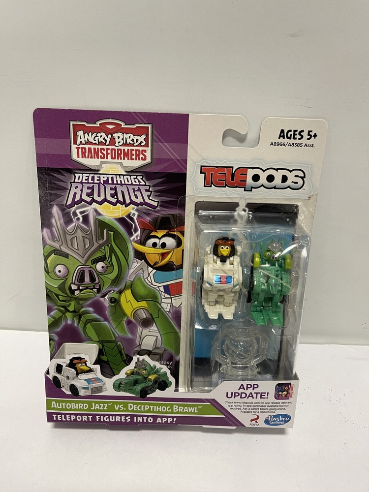 Angry Birds Transformers Telepods Autobird Jazz vs. Deceptihog Brawl Brand New