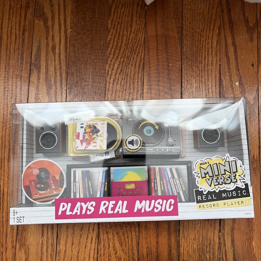 MGA Miniverse Real Vinyl Music Record Player New