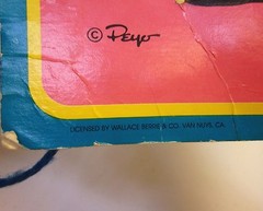 SMURF beat-up Peyo yarn sewing cards 1980s Smurfette vtg craft activity toy