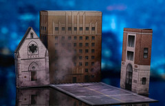 Ghostbusters Nano Scene w/ 1.65″ Ecto-1 and 6″ Stay Puft Marshmallow Man Diorama