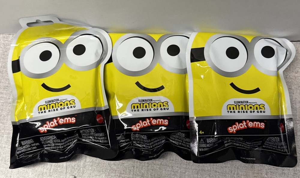 Minions The Rise Of Gru Splat ‘Ems Blind Bags 3 Random bags New Unopened