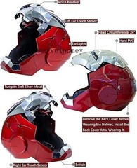 Iron Man MK5 Jarvis Deformable Voice Control Helmet Wearable Electroplated 1:1