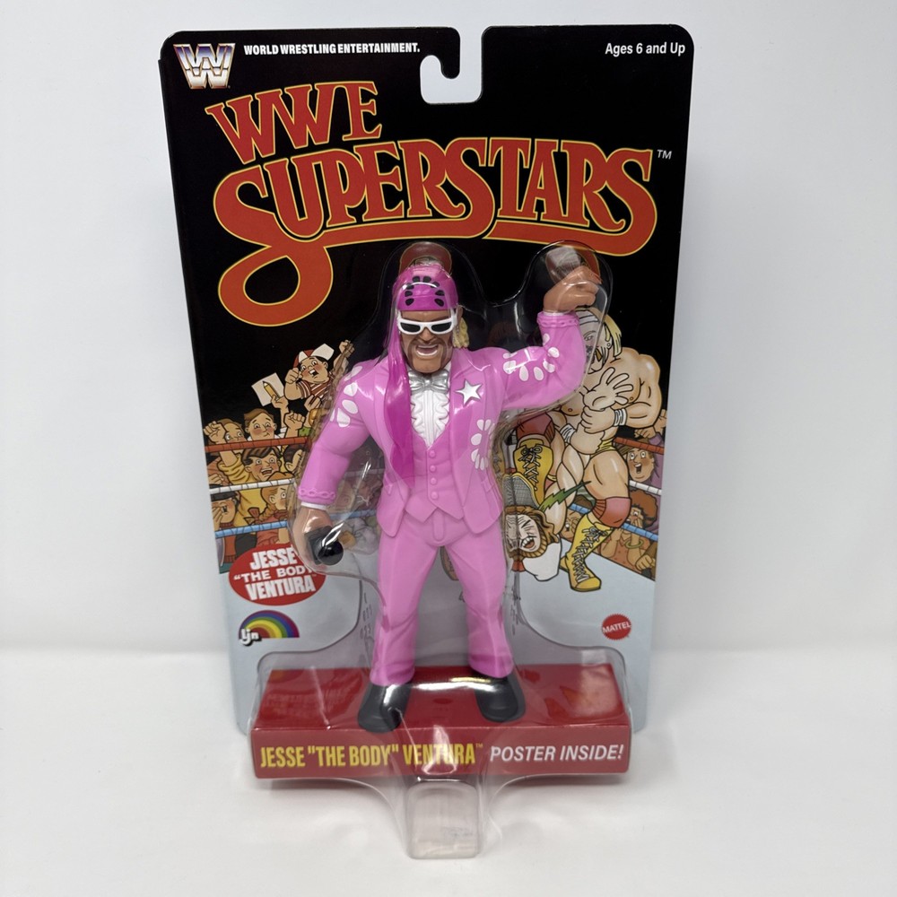Mattel WWE Wrestling Superstars Wave 2 LJN BLACK CARD 8″ Jesse The Body Ventura!