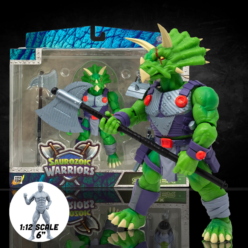 Triax Skiver – Triceratops Bounty Hunter Dinosaur Action Figure 1:12 Scale