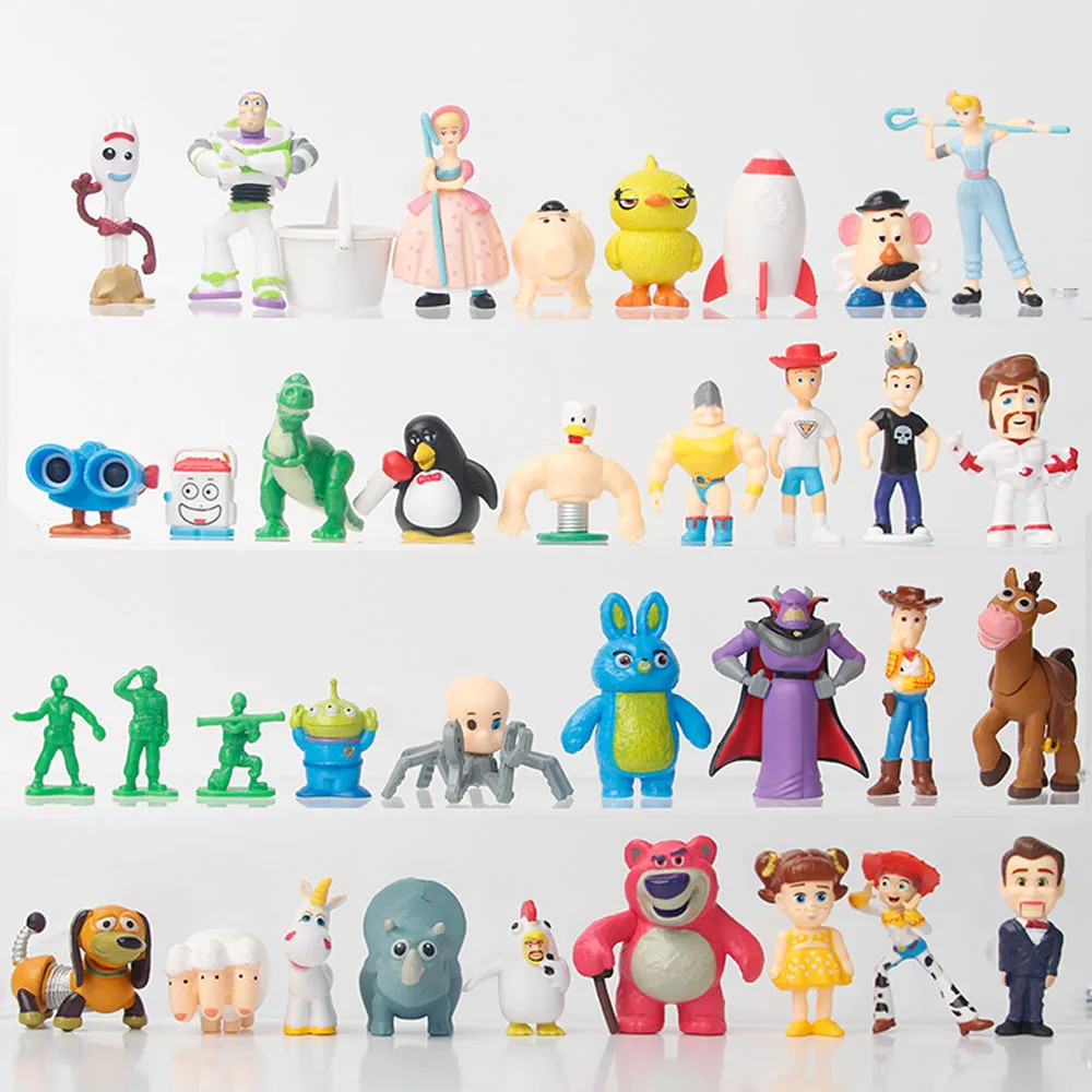 36pcs/set 3-5CM Movie Cartoon Toys Story Woody Buzz Lightyear Action figure coll