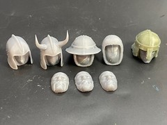 Mythic Legions Knight Helmet Mix and Match 3D Print Custom Head UNPAINTED