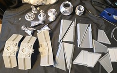 Star Wars 1/32 Scale Tie Defender W Cockpit Model Kit Custom 3d Includes Stand