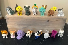 Puppy, Kitty, Pony In My Pocket Mixed Lot D 15 Fuzzy/Felt Figures NEW