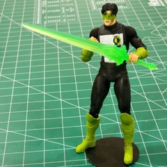 Custom Resin Green Lantern Long Sword constuct for 6in. figure