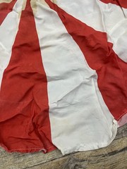 Vintage GI Joe 12” Round Red & White Parachute No Strings (NO PACK) Stain