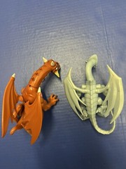 1996 Vintage Yu GI Oh Blue Eyes White Dragon & Thousand Dragon Action Figure Lot