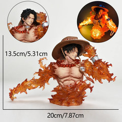 13.5Cm/5.3In One Piece Portgas D Ace Statu PVC Anime Figure Collectible New