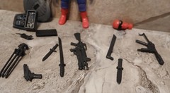 GI Joe Black Major Custom Spider-Man Figure Complete 3.75″ O-RING w/ Alt Head