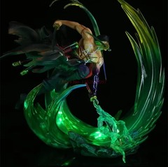 One Piece Roronoa Zoro Swordsman Detail Custom Made LED Light Action Figure