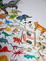 Lot of 130+ Plastic Rubber Dinosaurs 1 Battery Operated & Vintage Animals