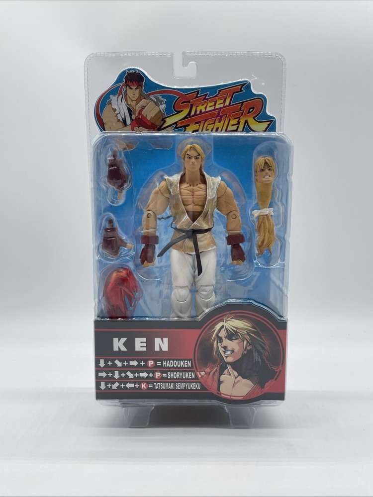 Street Fighter Ken in White Gi Round 2 2005 Action Figure SOTA Toys