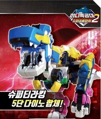 Miniforce Super Dino Power 2 SUPER TYRAKING 5-Dino Integration Transformer Robot