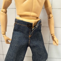 1/6 Scale DARK BLUE DENIM JEANS Pants for 12″ Figure Doll Casual Fashion GI JOE