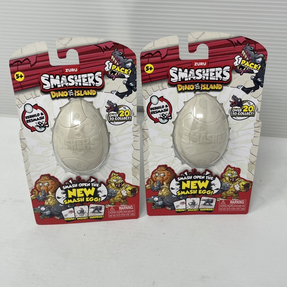 Zuru Smashers Dino Island Smash Egg Collectible Dinosaur Toys – 2 Pack