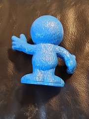 Sesame Workshop Grover Waving Figure Cake Topper 2013 Hasbro Hollow Plastic 3 In