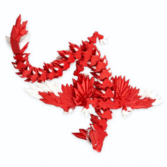 Lot 4 Articulated Winged Dragon Toys 11.25″ 3D Printed Dragon Fidget Desk Pets