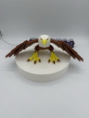 3D Printed Bald Eagle lifelike Animals Articulated Collectable Toy Gift,brown