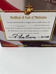 Vtg Gunnery Sgt R Lee Ermey 12” Motivational Talking Figure Signed NIB