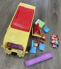 Peppa Pig Transforming Camper Van RV Playset w/ Sounds – 99% Complete Set Toy