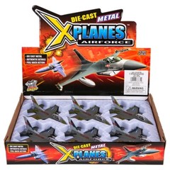 Diecast Pull Back F-16 Fighting Falcon Jets with Pullback Mechanism (6″) Die Ca