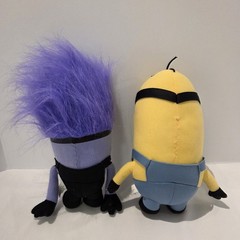 Illumination Despicable Me 2 Movie Tim Evil Minion Plush Lot Of 2 Toys 10″