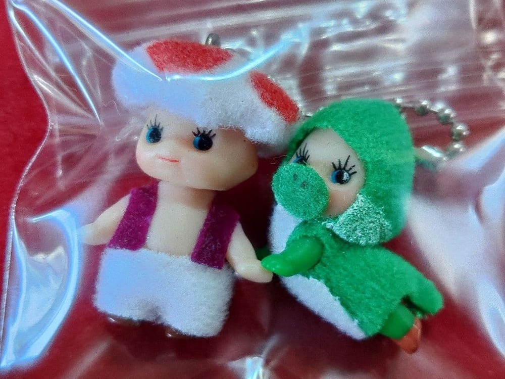 Toad & Yoshi Kewpie Costume Cute Fluffy Mascot Super Mario