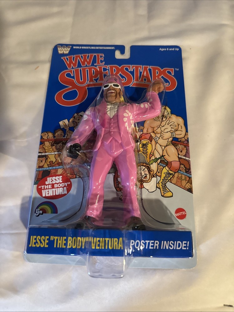 Mattel LJN ~ Jesse The Body Ventura ~ WWE Superstars Series 2 Blue Card Variant