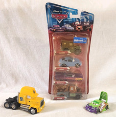 Disney Pixar Diecast Cars Pack Of 4 Brand New Cars & 2 Loose Used Cars. Lot Of 6