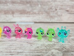 Littlest Pet Shop LPS Moonlite Fairies Glitter Lot of 10 Moondust Mini Figures
