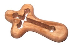 Hand Cross Carved with Byzantine – Orthodox Cross Shape All The Way Throug 4″
