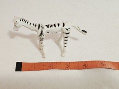Vintage Bendable, Rubbery 2 x 3 inch Zebra Animal Figure