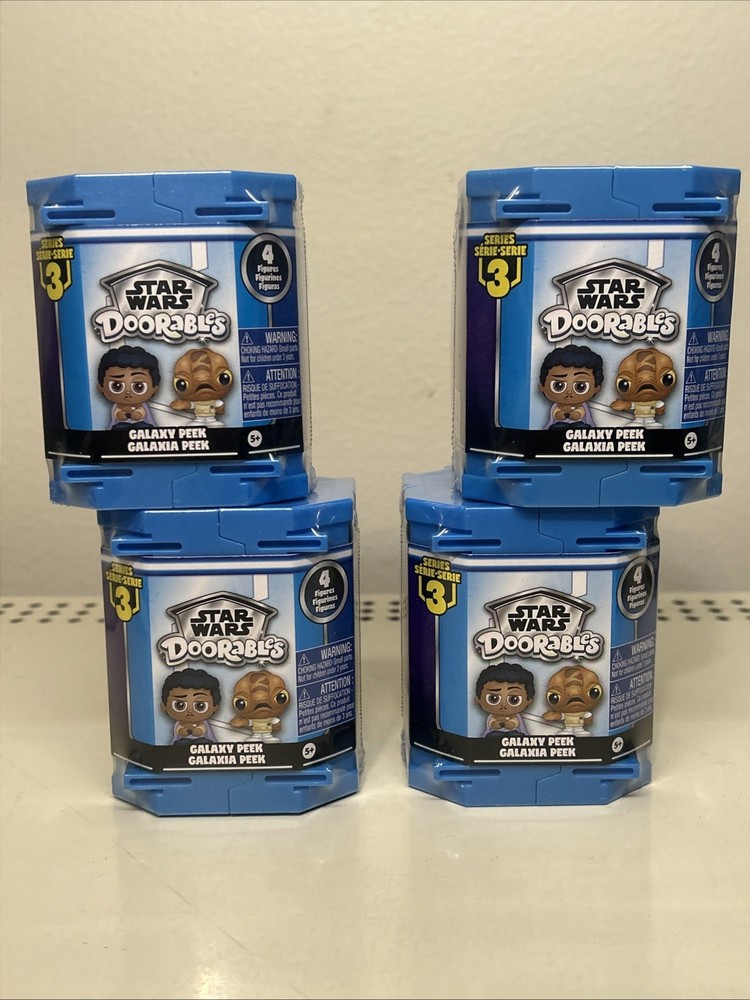 Lot of 4 – New Sealed Start Wars Doorables Series 3 Galaxy Peek Just Play Disney