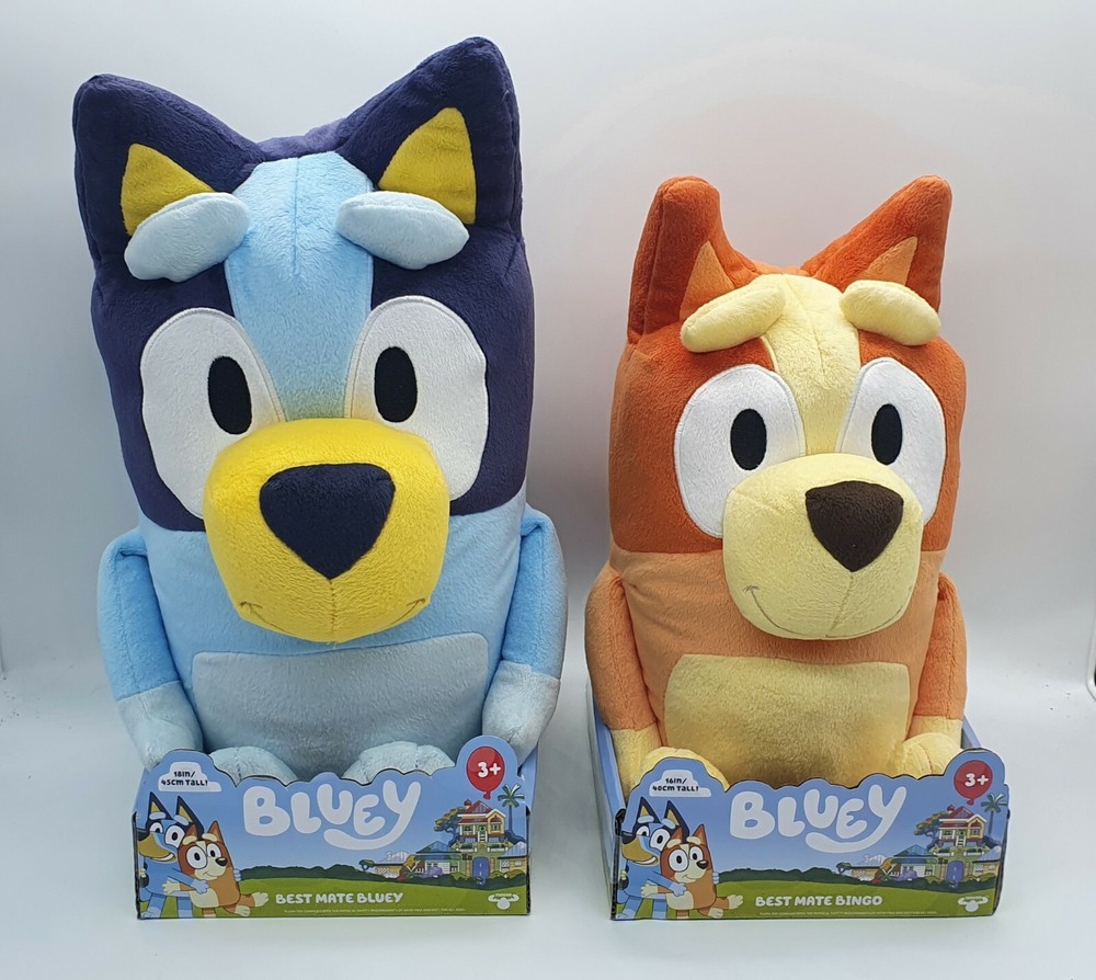 BLUEY Series 1 Best Mate Bluey & Bingo Large 45cm/40cm / 18in/16in Plushies BNIP
